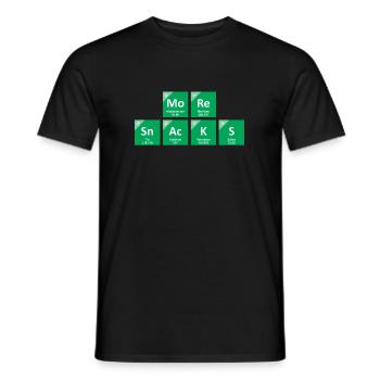 More Snacks - Men's T-Shirt - black - Front - AI Model Male 178 light (178cm)