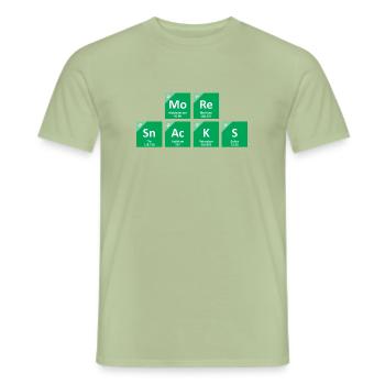 More Snacks - Men's T-Shirt - sage - Front - AI Model Male 178 light (178cm)