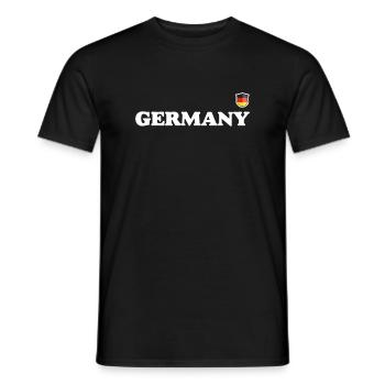 T-shirt de typographie Germany Crest - T-shirt homme - noir - Devant - AI Model Male 178 light (178cm)