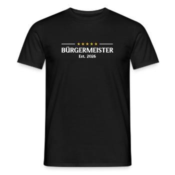 Mayor 2026 Mayor Mayor - Men's T-Shirt - black - Front - AI Model Male 178 light (178cm)