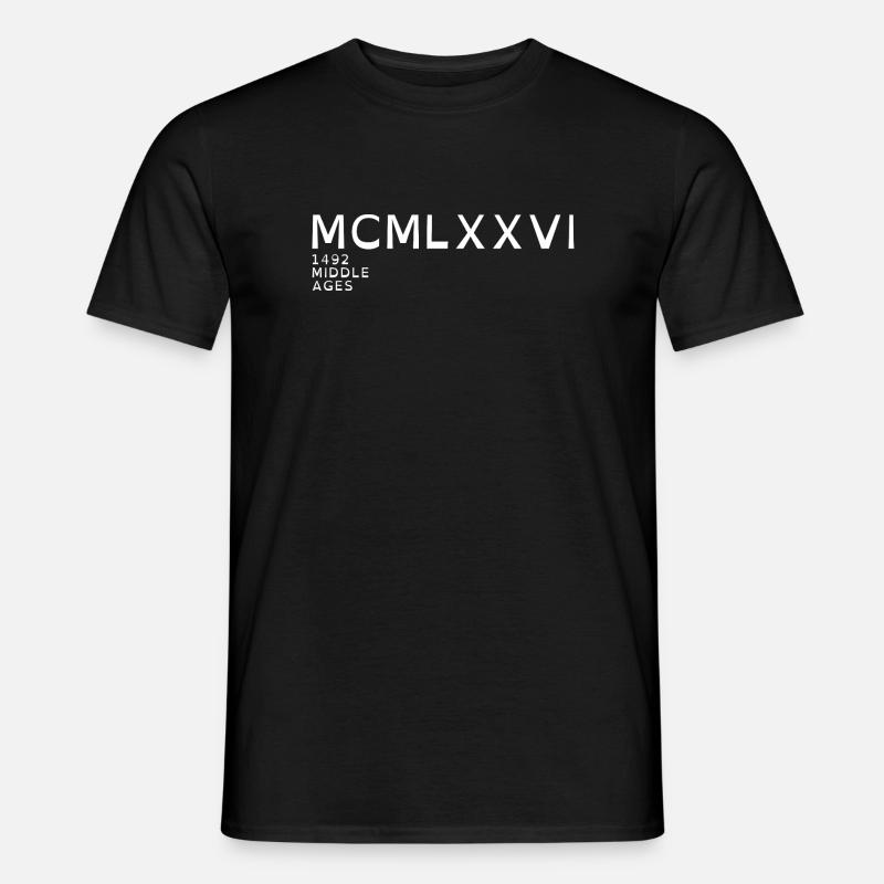 1976_LINE_white - Männer T-Shirt - Schwarz