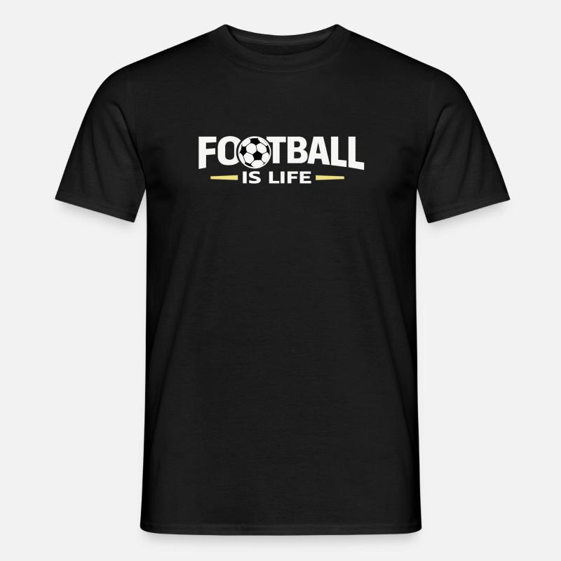 Fußball ist Leben - Männer T-Shirt - Schwarz
