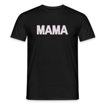 Mama Blüten Typografie - Männer T-Shirt - Schwarz - Vorne - AI Model Male 178 light (178cm)