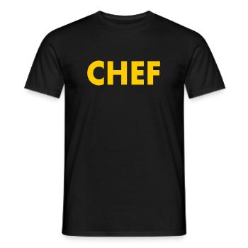Chef - Männer T-Shirt - Schwarz - Vorne - AI Model Male 178 light (178cm)