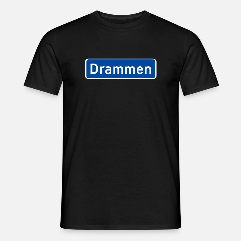 Drammen - Männer T-Shirt - Schwarz