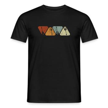 Four Instruments Silhouettes Pastel - Men's T-Shirt - black - Front - AI Model Male 178 light (178cm)