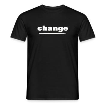 Change - Men's T-Shirt - black - Front - AI Model Male 178 light (178cm)
