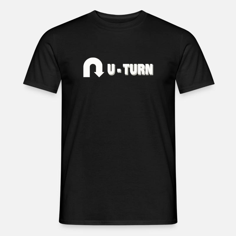 U-TURN - Männer T-Shirt - Schwarz