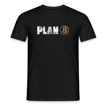 Plan Bitcoin Plan B - Men's T-Shirt - black - Front - AI Model Male 178 light (178cm)