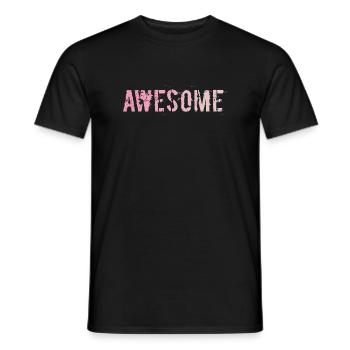 Awesome Schriftzug - Männer T-Shirt - Schwarz - Vorne - AI Model Male 178 light (178cm)