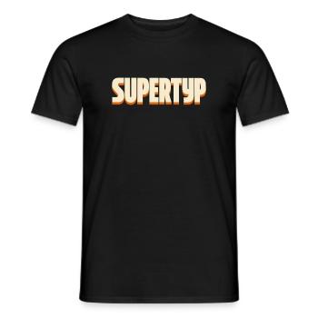 Supertype – Conception de déclaration - T-shirt homme - noir - Devant - AI Model Male 178 light (178cm)