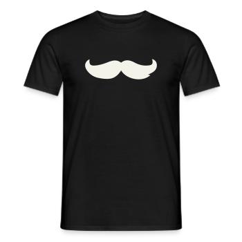 Mustache Contrast Design - Men's T-Shirt - black - Front - AI Model Male 178 light (178cm)