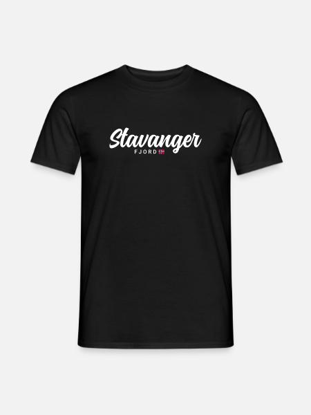 Stavanger Fjord - Männer T-Shirt - Schwarz