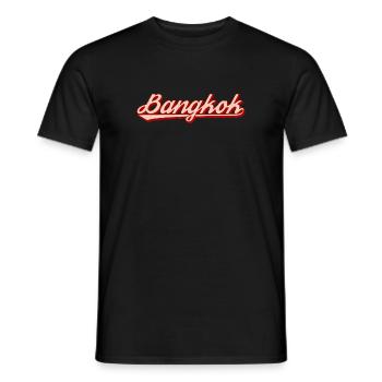 Bangkok Retro Lettering Red Vintage - Men's T-Shirt - black - Front - AI Model Male 178 light (178cm)