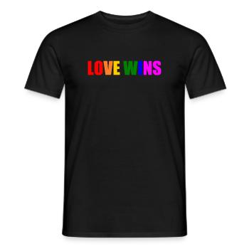 Love wins - T-shirt homme - noir - Devant - AI Model Male 178 light (178cm)