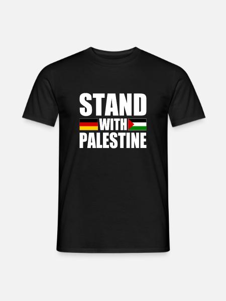 Stand with palestine - Men's T-Shirt - black