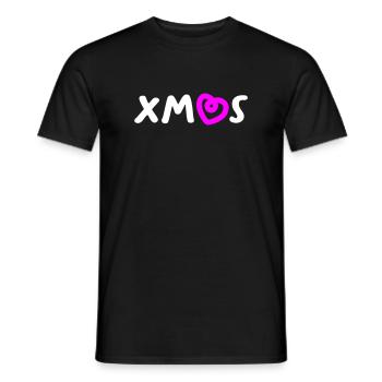 Xmas Herz Christmas Weihnachten Advent Santa - Männer T-Shirt - Schwarz - Vorne - AI Model Male 178 light (178cm)