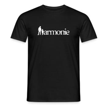 HARMONIE! (Familie, Papa, Mama, Kinder) weiß - Männer T-Shirt - Schwarz - Vorne - AI Model Male 178 light (178cm)