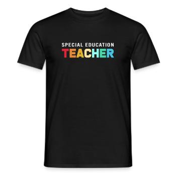 Special Needs School Teacher Special Education Pedagogue - Men's T-Shirt - black - Front - AI Model Male 178 light (178cm)
