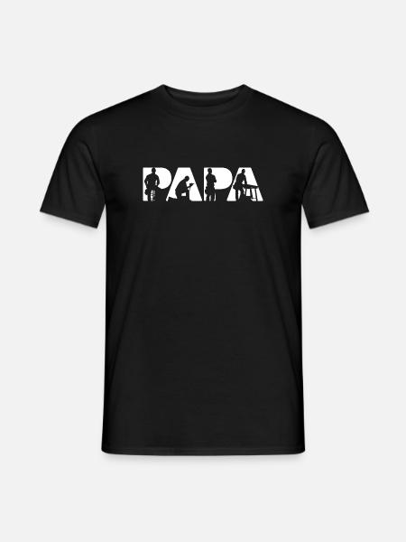 Silhouette de menuisier Papa Carpenter - T-shirt homme - noir