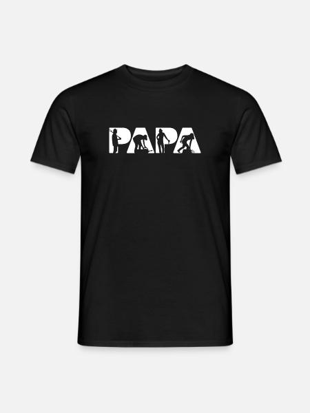 Ground Maintenance Papa Gardening Silhouette Gift - Men's T-Shirt - black