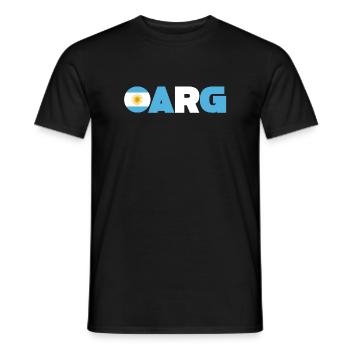 Argentina - Men's T-Shirt - black - Front - AI Model Male 178 light (178cm)