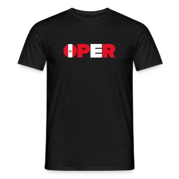 Peru - Men's T-Shirt - black - Front - AI Model Male 178 light (178cm)