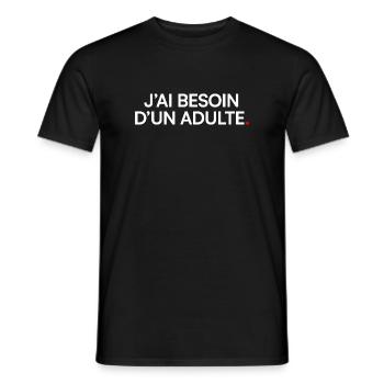 Ich brauche einen erwachsenen Humor - Männer T-Shirt - Schwarz - Vorne - AI Model Male 178 light (178cm)