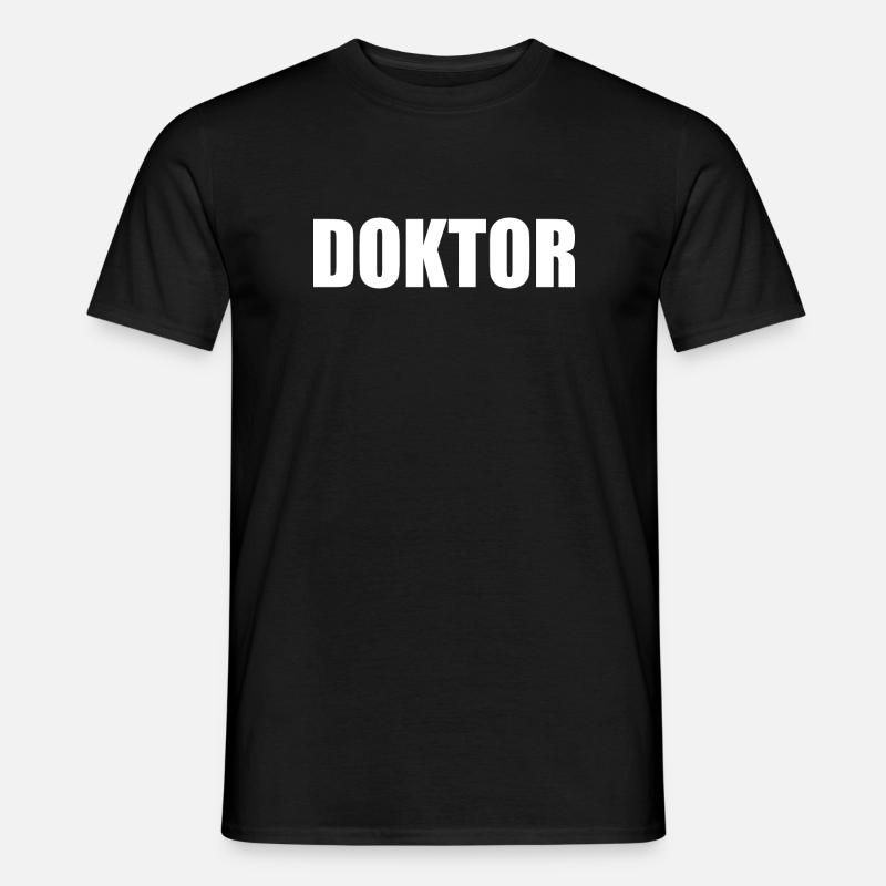 Doktor - Männer T-Shirt - Schwarz