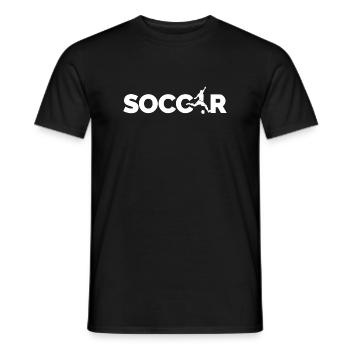 soccer soccer icon logo team team icon - Men's T-Shirt - black - Front - AI Model Male 178 light (178cm)