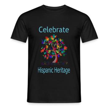 Celebrate Hispanic Heritage (B1) - Men's T-Shirt - black - Front - AI Model Male 178 light (178cm)