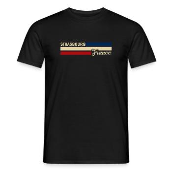 France - Strasbourg - Straßburg - Frankreich - Männer T-Shirt - Schwarz - Vorne - AI Model Male 178 light (178cm)