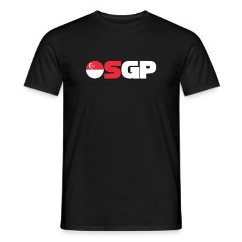 Singapur - Männer T-Shirt - Schwarz - Vorne - AI Model Male 178 light (178cm)