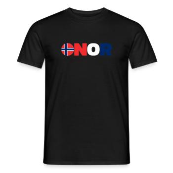 Norvège - T-shirt homme - noir - Devant - AI Model Male 178 light (178cm)