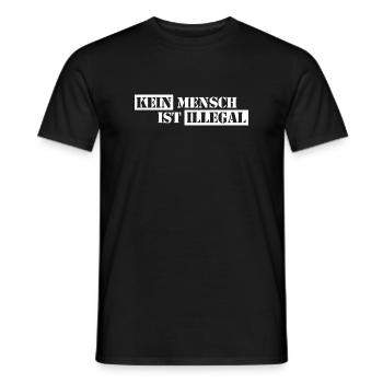 Personne n’est illégal - Migration - Illégalité - T-shirt homme - noir - Devant - AI Model Male 178 light (178cm)