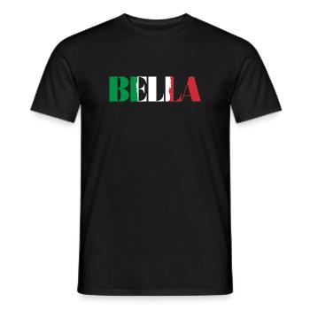 Bella Italia - Men's T-Shirt - black - Front - AI Model Male 178 light (178cm)