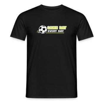 Football_Game Tag jeden Tag - Männer T-Shirt - Schwarz - Vorne - AI Model Male 178 light (178cm)