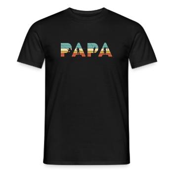 Papa Vintage Angel-Vater-Angler-Geschenk - Männer T-Shirt - Schwarz - Vorne - AI Model Male 178 light (178cm)