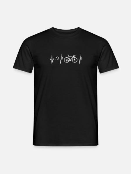 coeur de vélo de route amateur de vélo de course équipe puls - T-shirt homme - noir