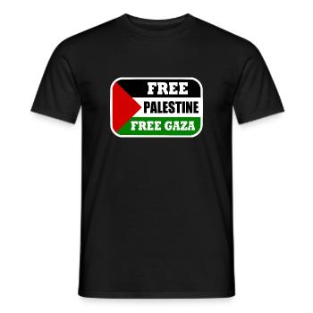 Free palestine free gaza - T-shirt homme - noir - Devant - AI Model Male 178 light (178cm)