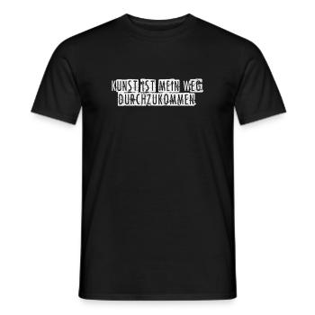 Kunst ist mein Weg durchzukommen - Männer T-Shirt - Schwarz - Vorne - AI Model Male 178 light (178cm)
