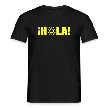 Hola Sun Glyphs Bold Tee - Men's T-Shirt - black - Front - AI Model Male 178 light (178cm)