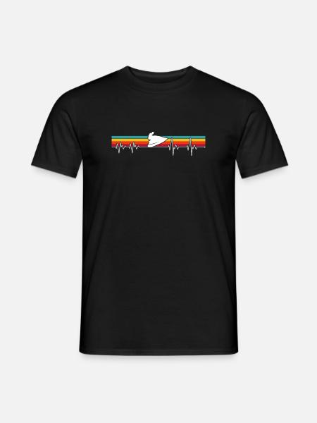 Sole Pulse on Retro Stripes - Men's T-Shirt - black