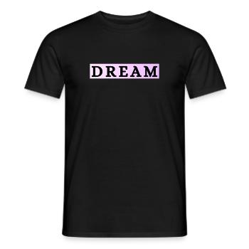 Dream in pastel purple - Men's T-Shirt - black - Front - AI Model Male 178 light (178cm)