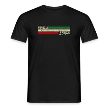 Italia - Venezia - Venedig - Italien - Italy - Männer T-Shirt - Schwarz - Vorne - AI Model Male 178 light (178cm)