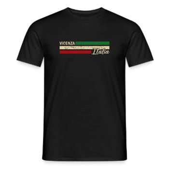 Italia - Vicenza - Italien - Italy - Men's T-Shirt - black - Front - AI Model Male 178 light (178cm)
