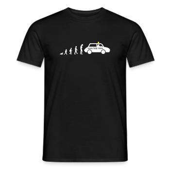 Development into a taxi driver - Men's T-Shirt - black - Front - AI Model Male 178 light (178cm)