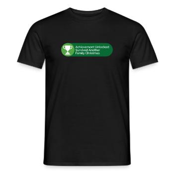 A survécu à une autre famille Noël Gamer drôle - T-shirt homme - noir - Devant - AI Model Male 178 light (178cm)