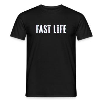 Fast Life - Männer T-Shirt - Schwarz - Vorne - AI Model Male 178 light (178cm)