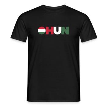 Hongrie - T-shirt homme - noir - Devant - AI Model Male 178 light (178cm)